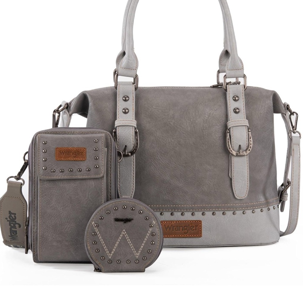 Wrangler Women's Gray Shoulder Bag Trio